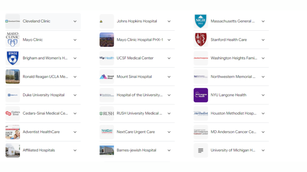 Hospital and Clinic Websites