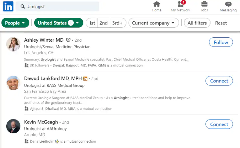 Urologist email address