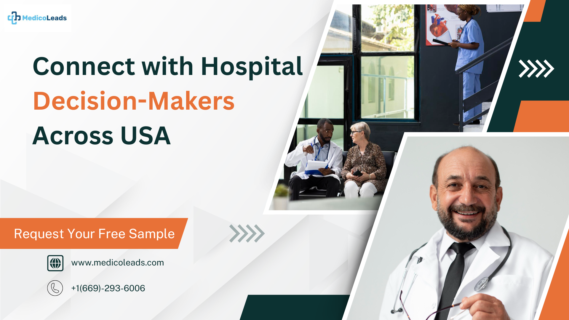 Dark Green and Orange Modern Leadership Training Presentation (1920 x 1080 px) hospital and doctor