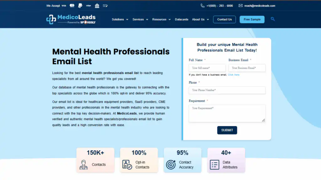 MedicoLeads – Verified Mental Health Data 