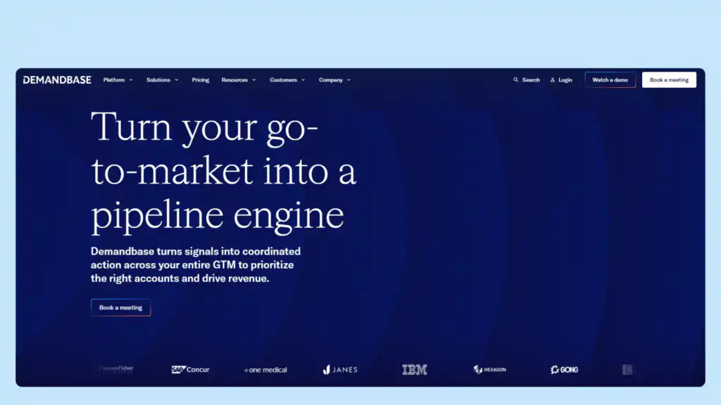 Demandbase Homepage healthcare Email List