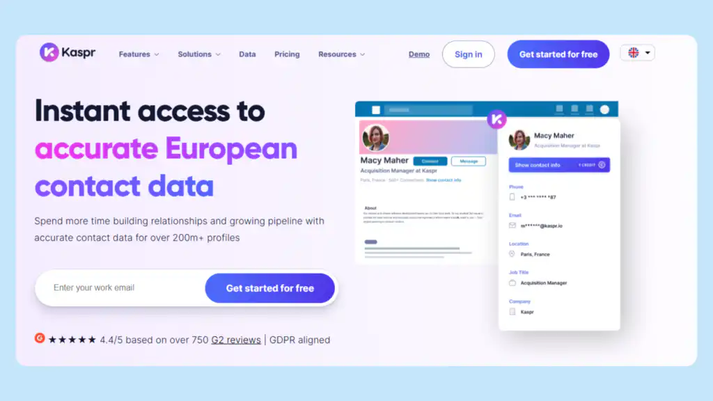 Kaspr homepage healthcare mailing list