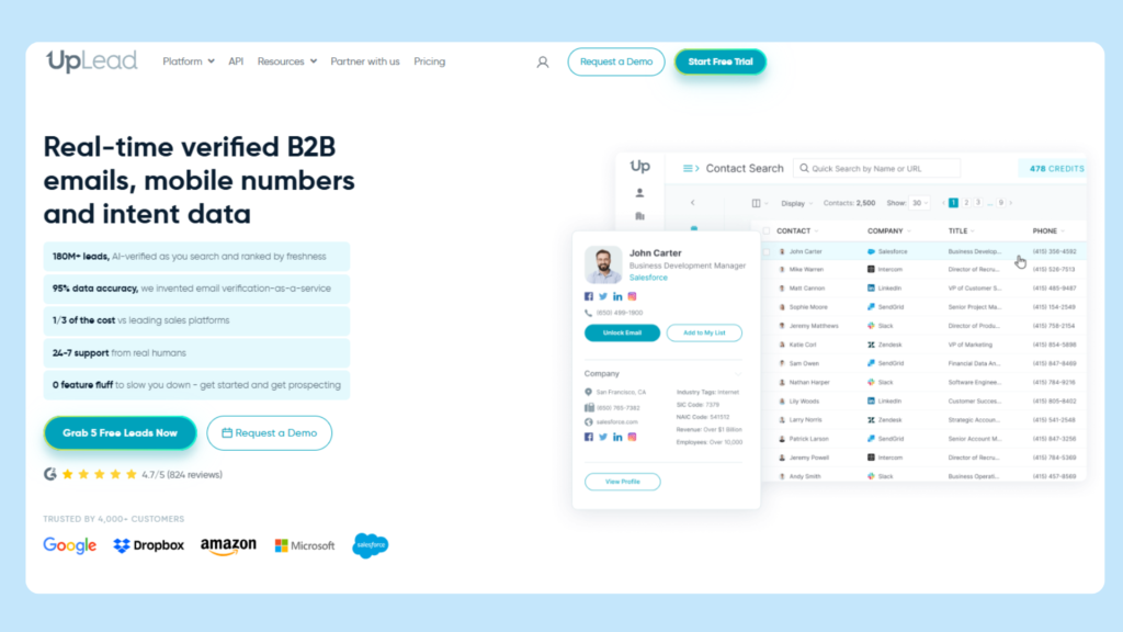 Uplead Homepage Healthcare Mailing List