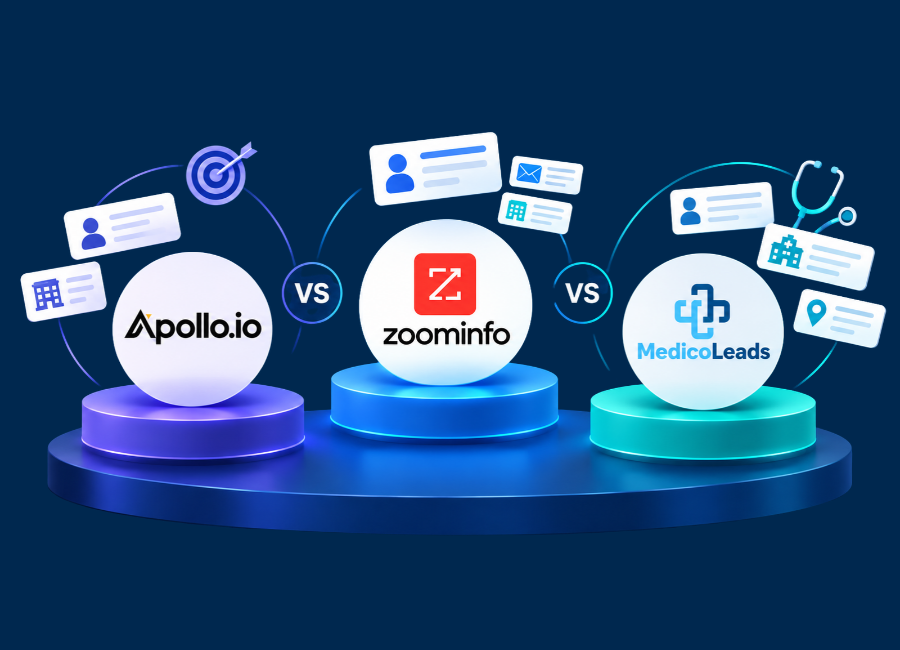 Apollo vs ZoomInfo vs MedicoLeads_ Which Is Best for Healthcare Sales Data_